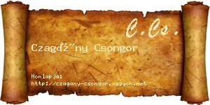 Czagány Csongor névjegykártya