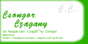 csongor czagany business card